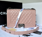 Boy Chanel Flap Shoulder Bag Original Sheepskin Leather A67086 Pink A67086