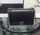Boy Chanel Flap Shoulder Bag Sheepskin Leather A67086 Black A67086