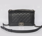 Boy Chanel Small Flap Shoulder Bag Sheepskin Leather A67086 Black A67086