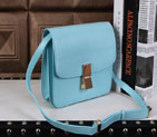 Celine Classic Box Small Flap Bag Lambskin Leather C3118 Light Blue