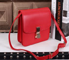 Celine Classic Box Small Flap Bag Lambskin Leather C3118 Red C3118