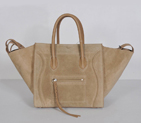 Celine Luggage Phantom Bags Suede Leather 3341 in Apricot