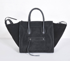 Celine Luggage Phantom Bags Suede Leather 3341 in Black 3341