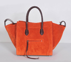 Celine Luggage Phantom Bags Suede Leather 3341 in Orange 3341