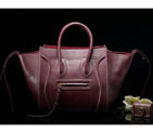 Celine Luggage Phantom Tote Bag Ferrari Leather 3341 Burgundy