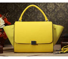 Celine Trapeze Top Handle Bag Original Grainy Leather 3342 Yellow