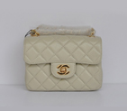 Chanel 1115 mini Classic Flap Bag Sheepskin Leather Offwhite in Gold 1115