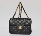 Chanel 1115 mini Classic Flap Bag Sheepskin Leather Peach in Gold 1115