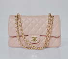 Chanel 2.55 Classic Flap Bag Caviar Leather 1112 in Pink with Gold Hardwar 1112
