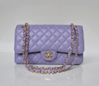 Chanel 2.55 Classic Flap Bag Sheepskin Leather in Lavender with Gold Hardware 1112