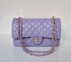 Chanel 2.55 Classic Flap Bag Sheepskin Leather in Lavender with Gold Hardware 1112