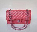Chanel 2.55 Classic Flap Bag Sheepskin Leather in Peach with Silver Hardware 1112