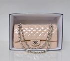 Chanel 2.55 Classic Original Patent Leather Flap Bag in Apricot with Silver Hardware 1112