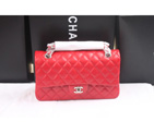Chanel 2.55 Classic Original Sheepskin Leather Flap Bag 1112 in Red with Silver Hardware 1112