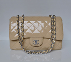 Chanel A28600 Patent Leather Classic Flap Bag in Apricot with Silver A28600