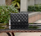 Chanel A33814 Black Caviar Leather mini Flap Bag Silver A33814