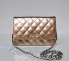 Chanel A33814 Bronze Patent Leather mini Flap Bag Silver A33814