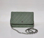 Chanel A33814 Nubuck Cannage Pattern leather mini Flap Bag with DarkGreen A33814