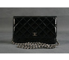 Chanel A33814 Original Patent Leather Flap Bag Black in Silver A33814