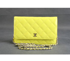 Chanel A33814 Original Patent Leather Flap Bag Lemon in Silver A33814