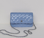 Chanel A33814 Patent Leather Flap Bag Lavender in Silver A33814