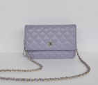 Chanel A33814 Sheepskin Leather Flap Bag Light Blue in Gold A33814