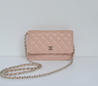 Chanel A33814 Sheepskin Leather Flap Bag Pink in Silver A33814