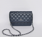 Chanel A33814 Sheepskin Leather Flap Bag Royalblue in Silver A33814