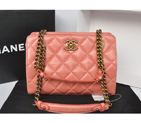 Chanel A37015 Perfect Edge Pink Shiny Calf Leather Shoulder Bag A37015
