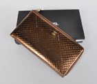 Chanel A40319 Bronze Patent Leather Zippy Wallet A40319