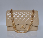 Chanel A47600 Patent Leather Jumbo Flap Bag in Apricot with Gold A47600
