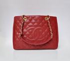 Chanel A50995 Caviar Leather Shoulder Bag Claret in Gold A50995
