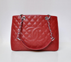 Chanel A50995 Caviar Leather Shoulder Bag Claret in Silver A50995