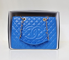 Chanel A50995 Original Caviar Leather Shoulder Bag Blue in Gold A50995