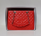 Chanel A50995 Original Caviar Leather Shoulder Bag Red in Silver A50995