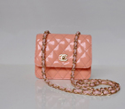 Chanel A67116 Classic mini Flap Bag Patent leather Pink in Gold A67116