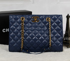 Chanel A67248 RoyalBlue Original Calfskin Leather Shopping Bag A67248