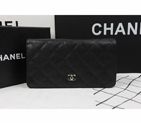 Chanel Bi-Fold Wallet Black Original Caviar leather A31509 Silver A31509