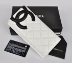 Chanel Black CC logo Bi-Fold Wallet A514 in White A514