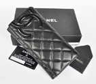 Chanel Black Patent CC logo Bi-Fold Wallet A514 in Black A514
