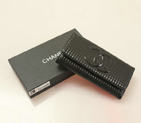 Chanel CC Logo Bi-Fold Emboss Wallet C164 Black C164