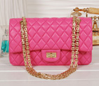 Chanel Classic 2.55 Series Bag Rose Sheepskin Leather 1112 Gold 1112