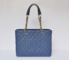 Chanel Classic Bag Shopper Tote Handbags Caviar leather 20995 Gray Gold 20995