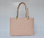 Chanel Classic Bag Shopper Tote Handbags Caviar leather 20995 Pink Gold 20995