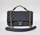 Chanel Classic Cannage Pattern Nubuck Leather Top Flap Bag A67622 Black A67622