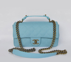 Chanel Classic Caviar leather Top Flap Bag A67622 light blue A67622