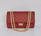 Chanel Classic Falp Bag Caviar Leather A28668 in Red with Gold Chain A28668