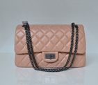 Chanel Classic Falp Bag Sheepskin Leather A28668 in Pink with Antique Silver Chain A28668