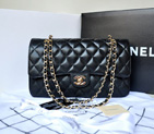 Chanel Classic Flap Bag 1113 Original Caviar leather in Black with Gold 1113