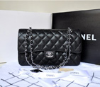 Chanel Classic Flap Bag 1113 Original Caviar leather in Black with Silver 1113
